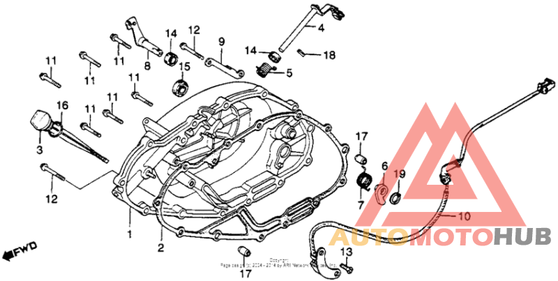 Right crankcase cover + pulser