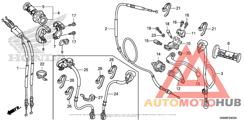 Handle Lever + Switch + Cable