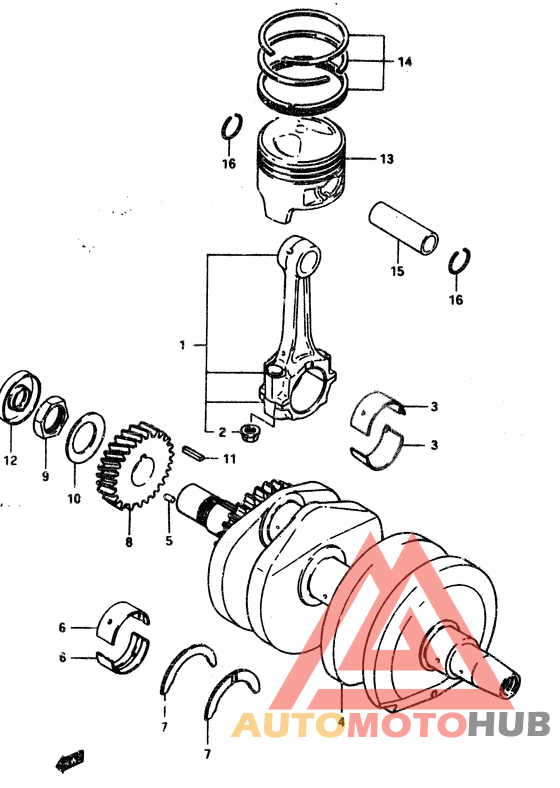 Вал коленчатый