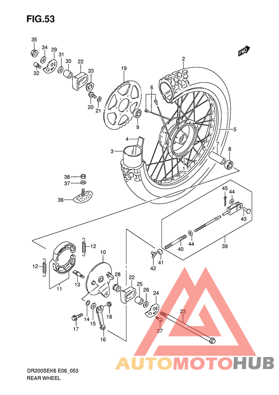 Rear wheel complete assy