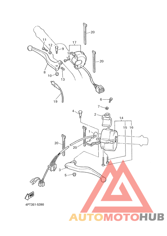 Handle switch. lever