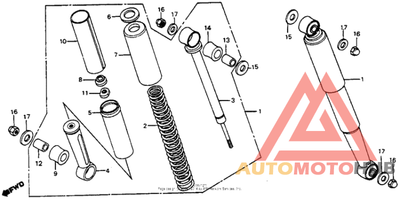 Rear shock absorber 83