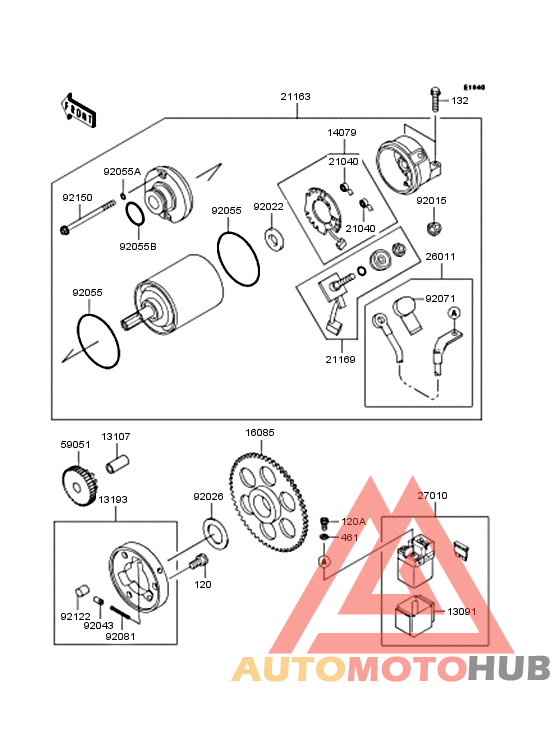 Starter motor/starter clutch