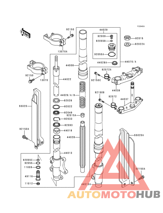 Front fork(1/2)(kdx200-e5/e6)