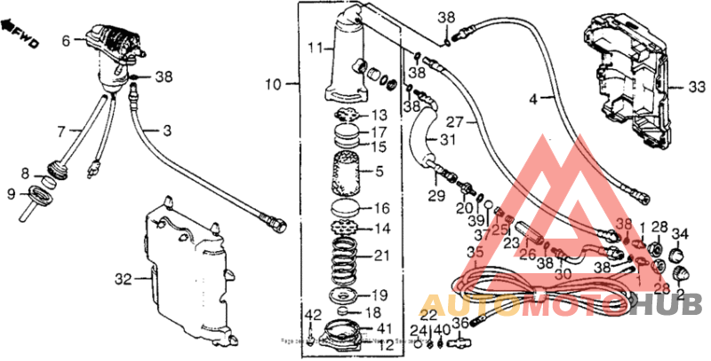 1200a/l air pump + drier 84-85