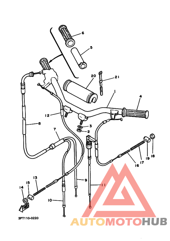 Steering handle.cable