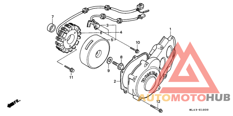 Left crankcase cover/ generator