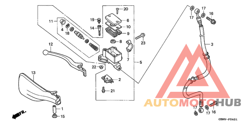 Fr. brake master cylinder