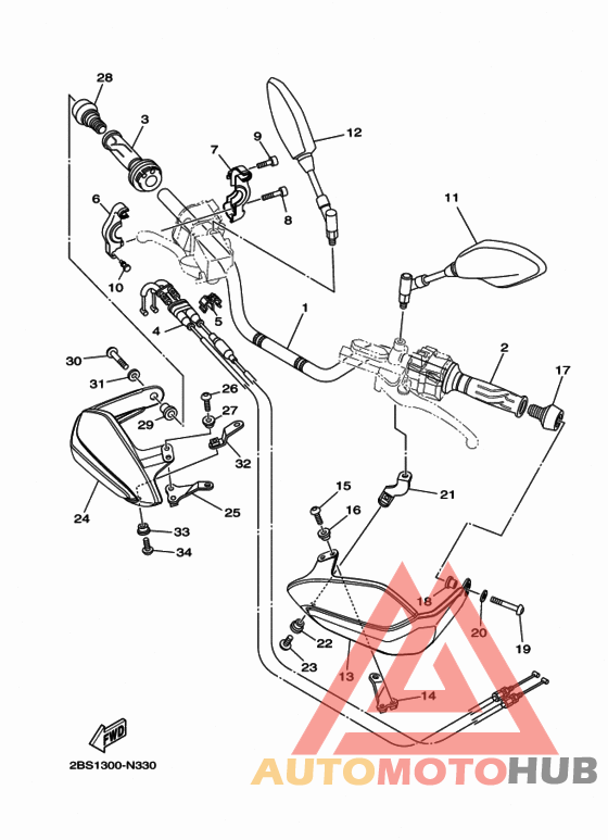 Steering handle & cable