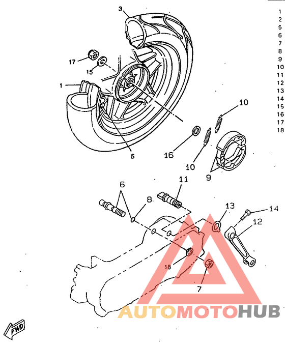 Переднее колесо
