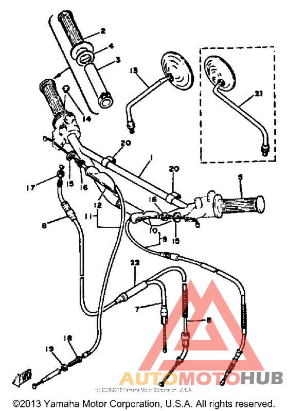 Steering handle - cable