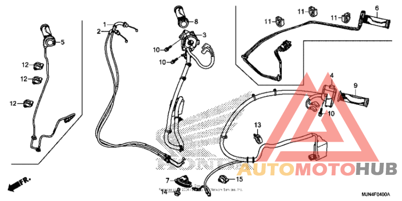 Switch + cable + horn