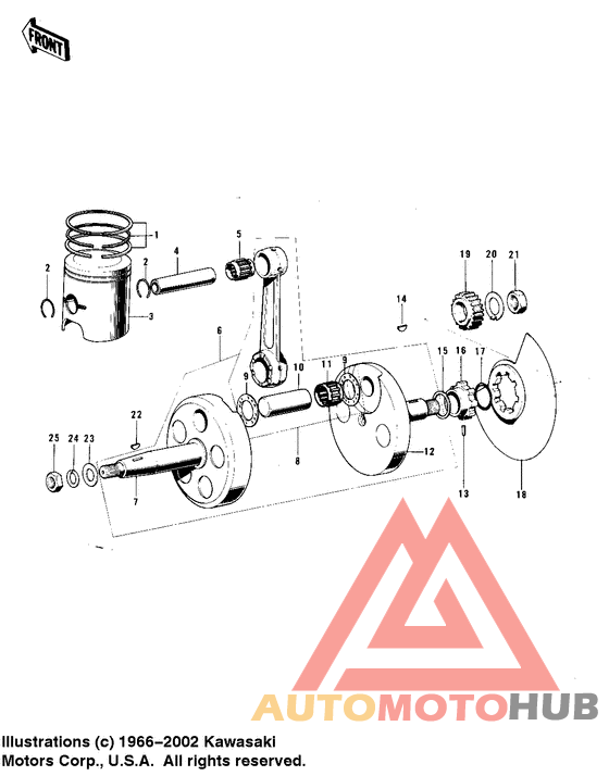 Crankshaft/piston/rotary valve