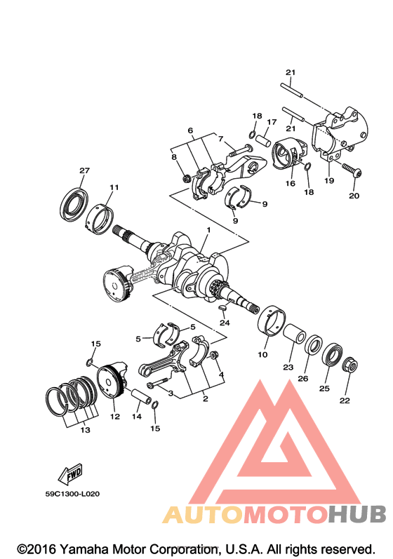 Коленчатый вал и Поршень