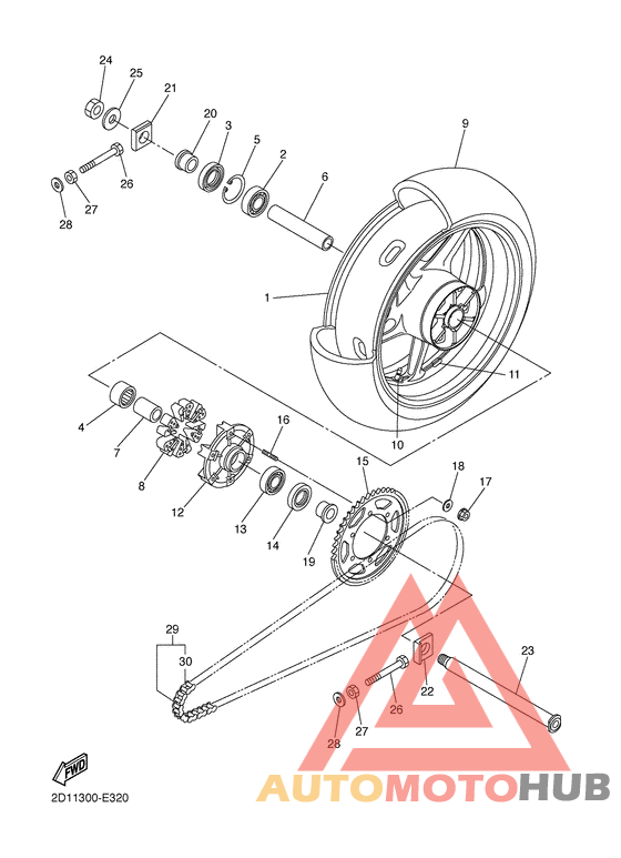 Переднее колесо