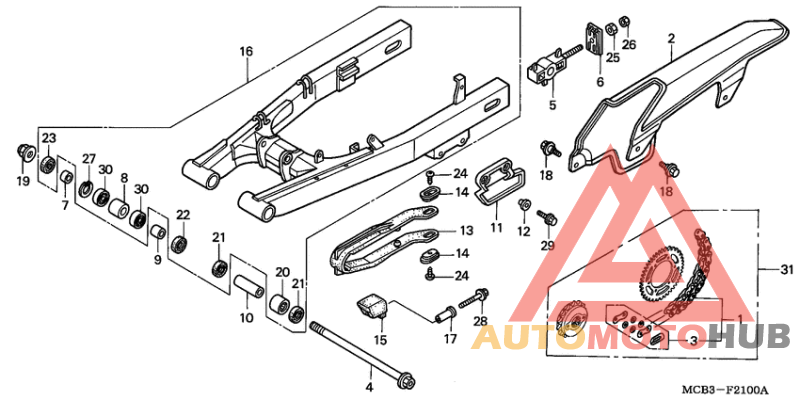 Swingarm/chain case