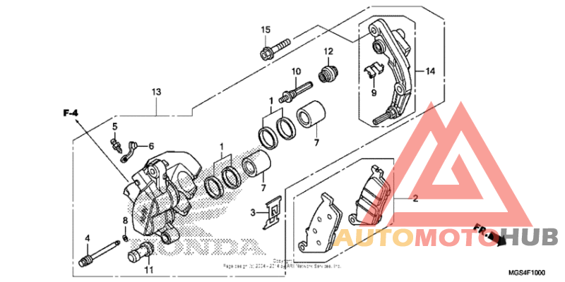 Front brake caliper (1)