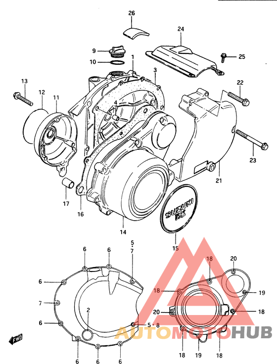 Crankcase cover ass`y  (v