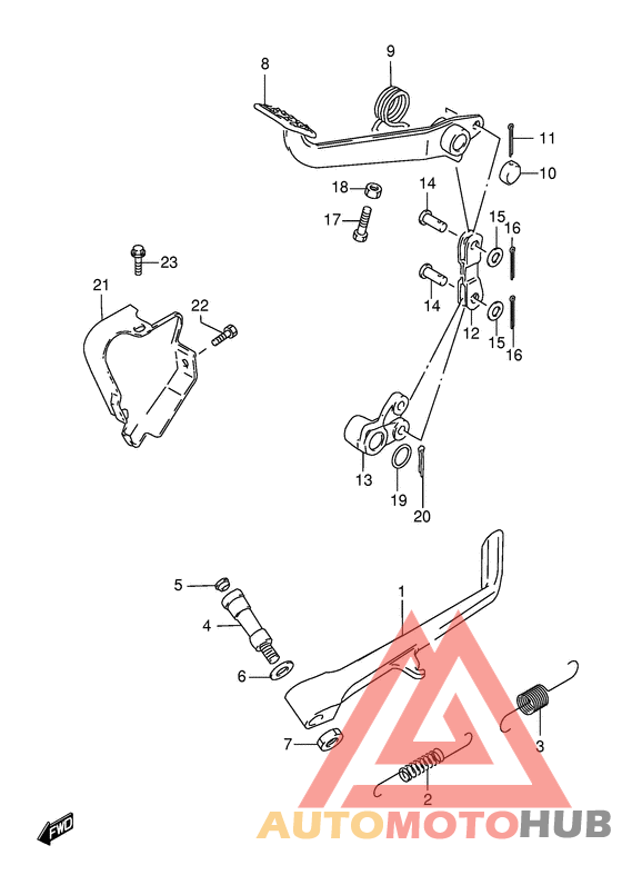Prop stand - rear brake