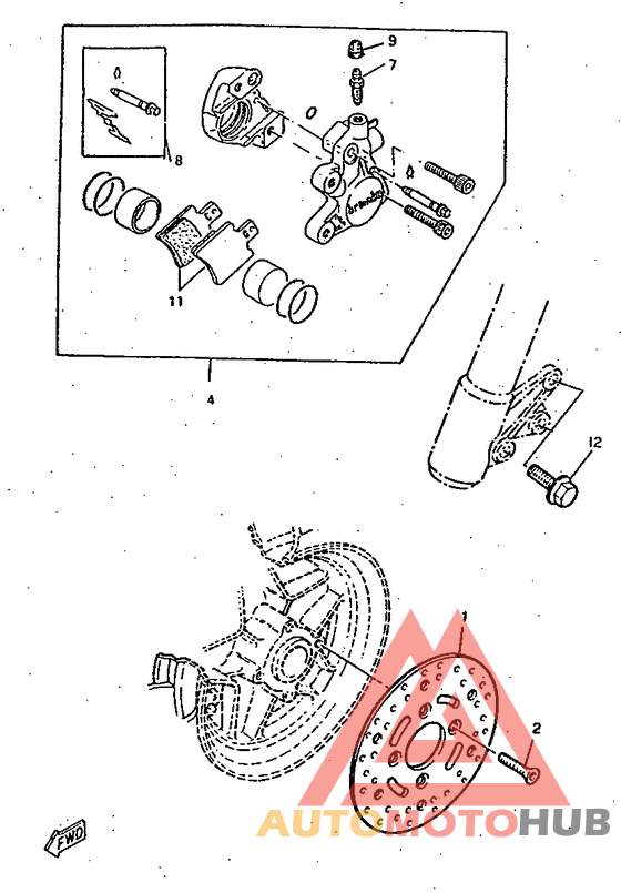 Front brake. caliper