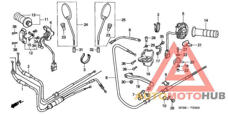 Handle lever/switch/cable