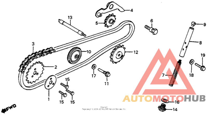 Cam chain + tensioner