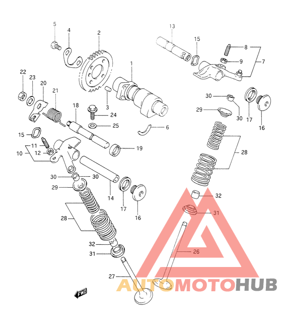 Распределительный вал-клапаны