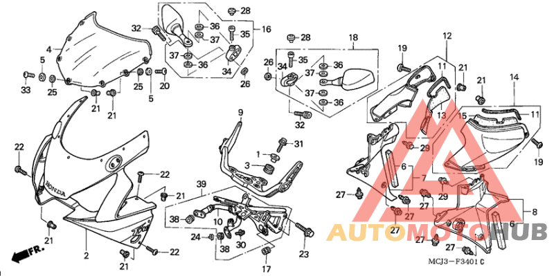 Upper cowling assy