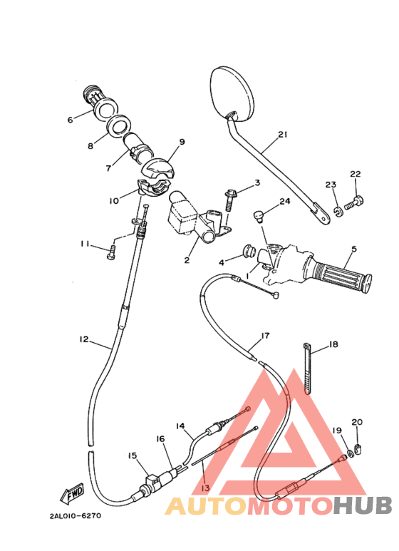 Рулевой рычаг кабель