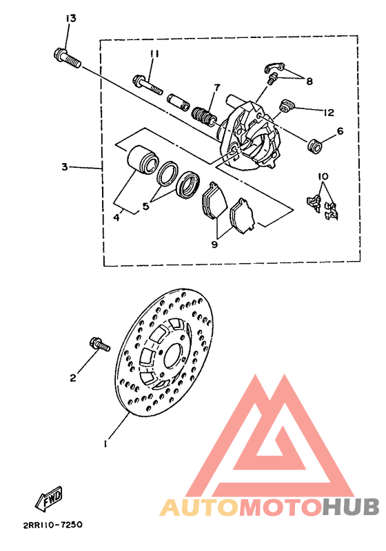 Front brake. caliper