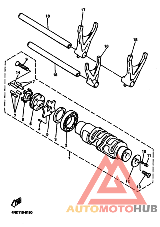 Shift cam & fork