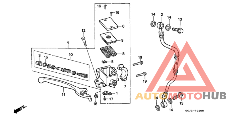Fr. brake master cylinder