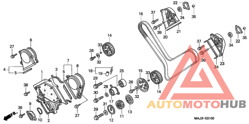 Front cover/timing belt