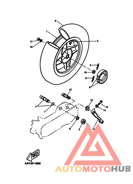 Rear wheel complete assy