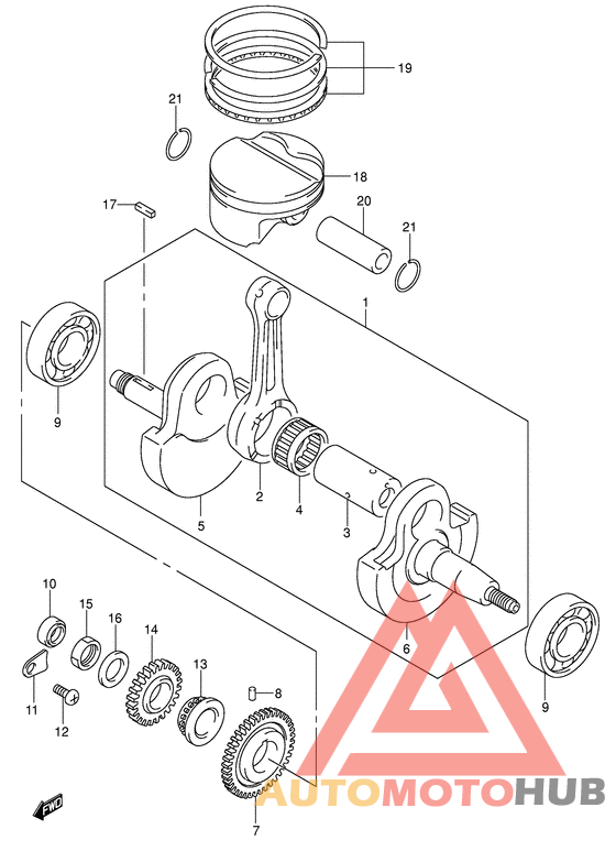 Вал коленчатый