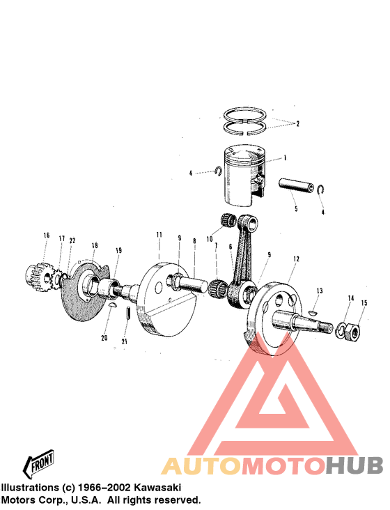 Crankshaft/piston/rotary valve