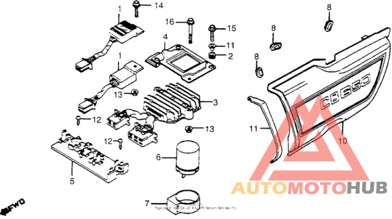Left side cover + rectifier