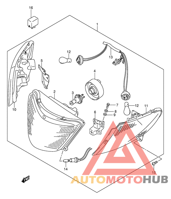 Front combination lamp