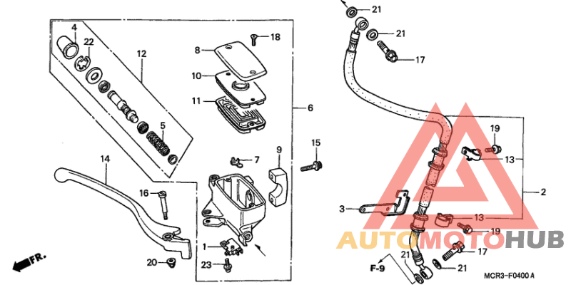 Fr. brake master cylinder