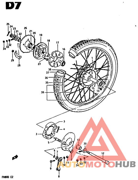 Rear wheel complete assy