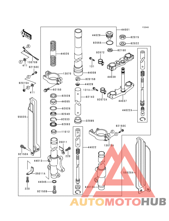 Front fork(1/2)(kdx125-b3)