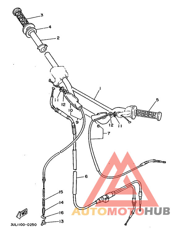 Steering handle. cable