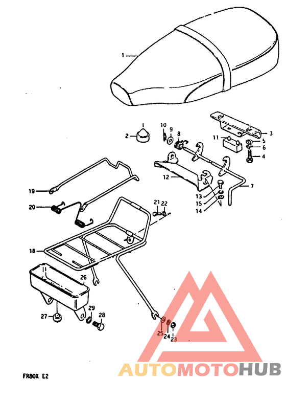 Double seat assy dark gray