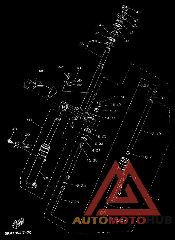 Вилка передней оси