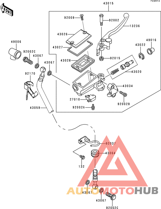 Front master cylinder(er500-b2-b4)
