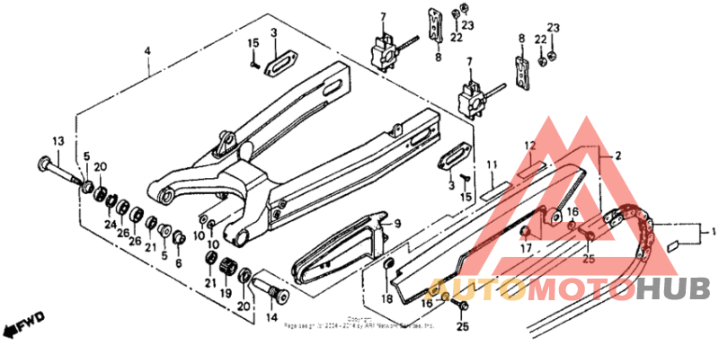 Swingarm + chain guard
