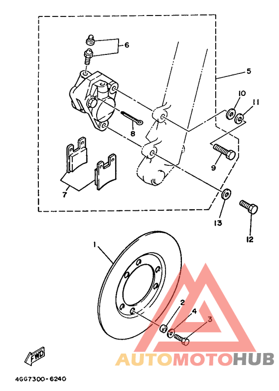 Front brake. caliper