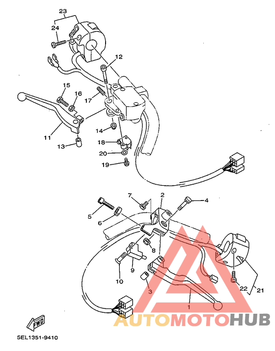 Handle switch. lever