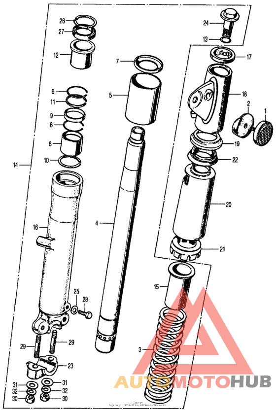 Cb left front fork k2