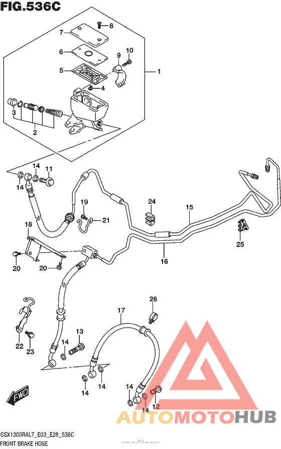 Front Brake Hose (Gsx1300Ral7 E33)